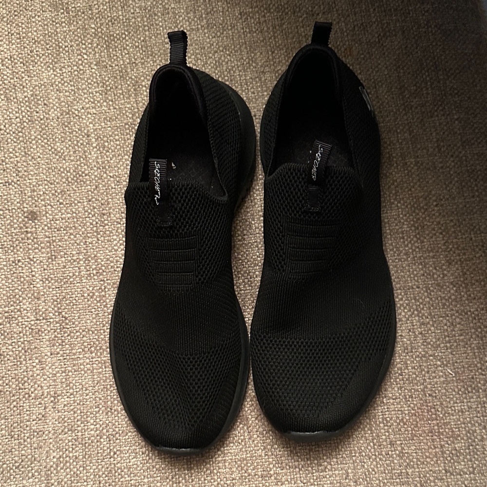 Skechers Black Slip-On Shoes